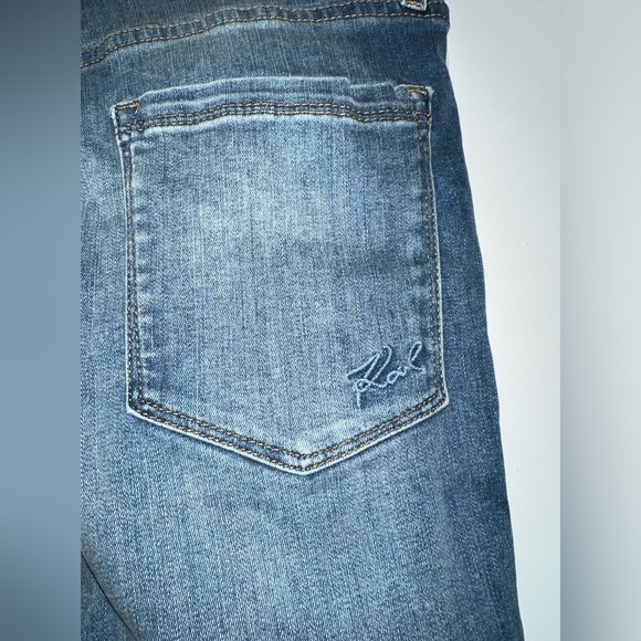 $100 Karl Lagerfeld Paris The Karl Blue Logo Tape Skinny Jeans Size 8 - Picture 8 of 16